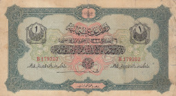 Turkey, Ottoman Empire, 1 Livre, 1916, VF, p90a, Talat / Hüseyin Cahid
VF
V. Mehmed Reşad Period, AH: 6 August 1332,sign: Talat / Hüseyin Cahid, The...