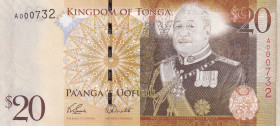 Tonga, 20 Dollars, 2008, UNC, p41
UNC
Estimate: $15-30