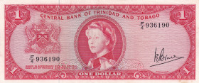 Trinidad & Tobago, 1 Dollar, 1964, AUNC, p26c
AUNC
Queen Elizabeth II. Potrait
Estimate: $30-60