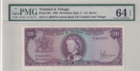 Trinidad & Tobago, 20 Dollars, 1964, UNC, p29c
UNC
PMG 64
Estimate: $400-800