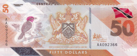 Trinidad & Tobago, 50 Dollars, 2020, XF, pNew
XF
Polymer plastics banknote, AA Prefix
Estimate: $15-30