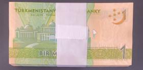 Turkmenistan, 1 Manat, 2014, UNC, p29b, BUNDLE
UNC
(Total 100 consecutive banknotes)
Estimate: $25-50