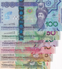 Turkmenistan, 1-5-10-20-50-100 Manat, 2020, UNC(-), (Total 6 banknotes)
UNC(-)
Commemorative banknote
Estimate: $50-100