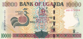 Uganda, 10.000 Shillings, 2007, UNC, p48
UNC
Commemorative banknote
Estimate: $20-40