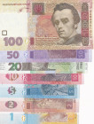 Ukraine, 1-2-5-10-20-50-100 Hryven, 2013/2018, UNC, (Total 7 banknotes)
UNC
Estimate: $15-30
