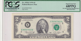United States of America, 2 Dollars, 1976, UNC, p461, ERROR
UNC
PCGS 68 PPQ, High condition 
Estimate: $100-200
