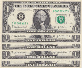 United States of America, 1 Dollar, 2003A, UNC, p515b, (Total 5 banknotes)
UNC
Low serial- First 3.000
Estimate: $25-50