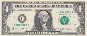 United States of America, 1 Dollar, 2009, UNC, p530
UNC
Top 100 Serial Numbers
Estimate: $75-150