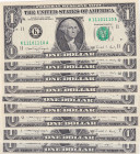 United States of America, 1 Dollar, 1974/1988, UNC, p455; p455; p474, (Total 9 banknotes)
UNC
Very rare, Radar Team
Estimate: $750-1500