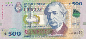 Uruguay, 500 Pesos Uruguayos, 2014, UNC, p97
UNC
Estimate: $25-50