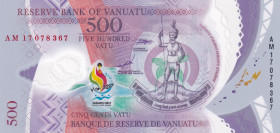 Vanuatu, 500 Vatu, 2017, UNC, pNew
UNC
Commemorative banknote, polymer
Estimate: $15-30