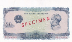 Viet Nam, 20 Dông, 1976, UNC, p83s, SPECIMEN
UNC
There are pinholes
Estimate: $100-200