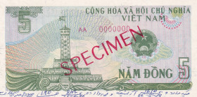 Viet Nam, 5 Dông, 1985, UNC(-), p92s, SPECIMEN
UNC(-)
There are pinholes, Has a ballpoint pen
Estimate: $40-80