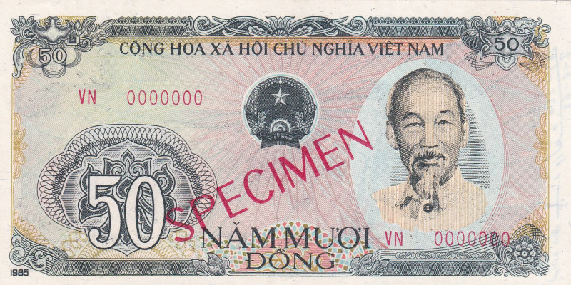 Viet Nam, 50 Dông, 1985, AUNC(+), p97s, SPECIMEN
AUNC(+)
Has a ballpoint pen
...