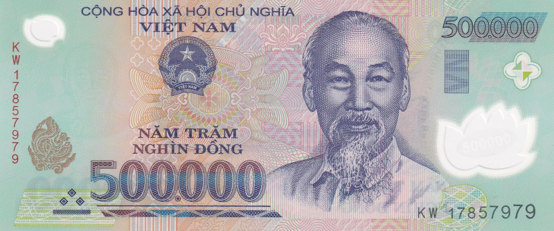 Viet Nam, 500.000 Dông, 2017, UNC, p124m
UNC
Polymer plastics banknote
Estima...