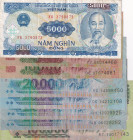 Viet Nam, 5.000-10.000-20.000-100.000 Döng, 1991/2014, (Total 8 banknotes)
In different condition between FINE and VF
Estimate: $15-30