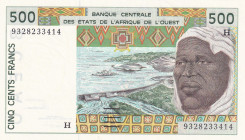 West African States, 500 Francs, 1993, UNC(-), p610Hc
UNC(-)
"H" Niger
Estimate: $25-50