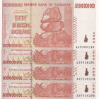 Zimbabwe, 50 Billion Dollars, 2008, UNC, p87, (Total 4 banknotes)
UNC
Estimate: $15-30