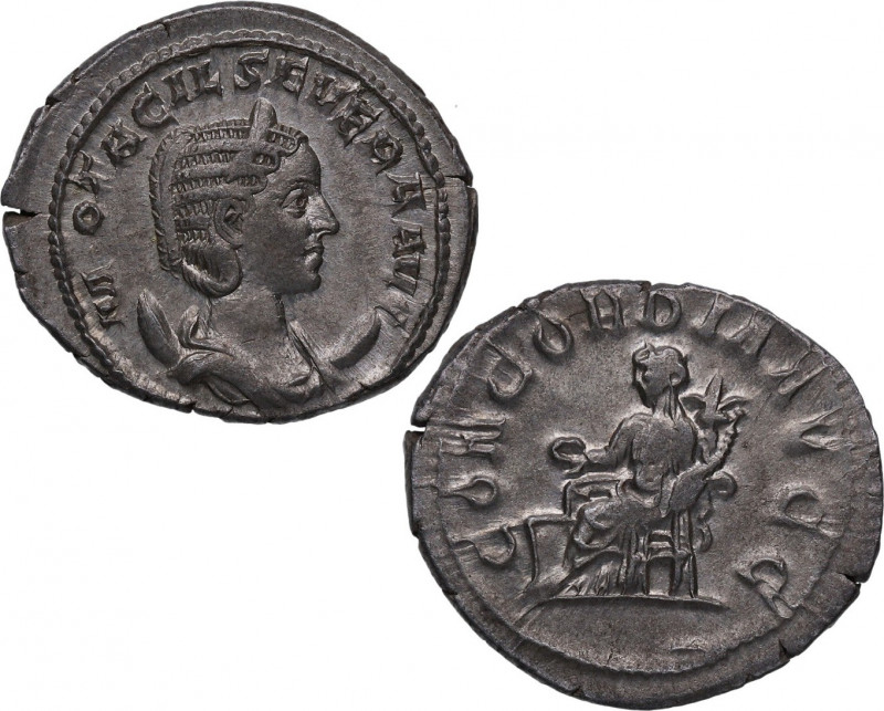 246-48 dC. Otacilia Severa. Concordia. Roma. Antoniano. RIC 27. Ag. 4,30 g. EBC....