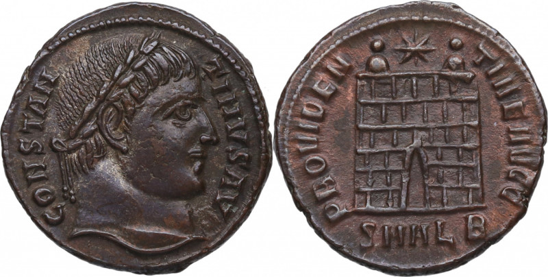 306-312 d.C. Constantino I. Treveri. Folis. (Ric-102). Ae. 3,21 g.  CONSTANTINVS...