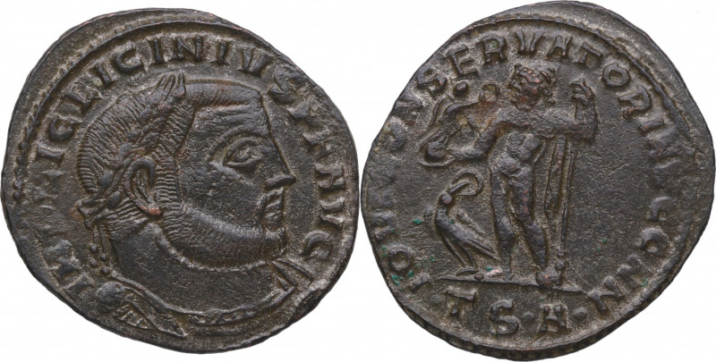 315-316. Licinio I. Alejandria. Folis. Cy84 ric 10. Ae. 3,56 g. IOVI CONSERVATOR...