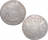 1758. Fernando VI (1746-1759). México. 8 Reales. MM. A&C 494. Ag. 26,98 g. Muy bella. Escasa así. Exceso de metal. EBC+. Est.600.