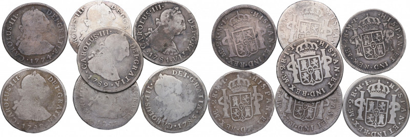 1774, 1778, 1781, 1782, 1784, 1785, 1789. Carlos III (1759-1788). Lima. (Lote de...