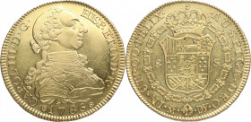 1786/74. Carlos III (1759-1788). Madrid. 8 Escudos. DV. A&C 1973. Au. 26,93 g. EBC+. Est.2500.