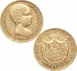 1890*90. Alfonso XIII (1886-1931). Madrid. 20 pesetas. A&C 114. Au. 6,43 g. EBC / EBC+. Est.400.