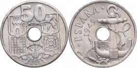 1949*51. Franco (1939-1975). 50 Céntimos. Brillo original. SC. Est.15.