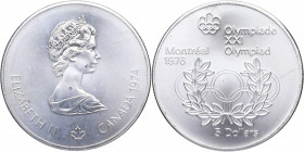 1976. Canadá. 5 Dolares. Ag. 24,50 g. SC. Est.35.