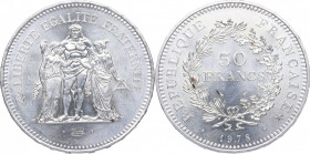 1978. Francia. 50 francos. Ag. 30,07 g. SC. Est.40.