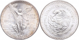 1986. México. 1 Onza de plata. Ag. 31,25 g. SC. Est.55.