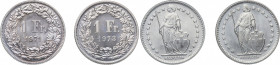 1971 a 1973. Suiza. 1 Franco (2 monedas). PROOF. Est.65.