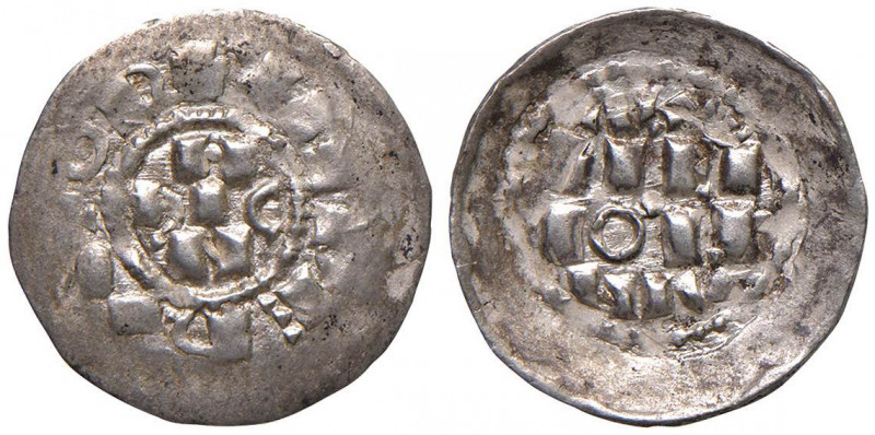Enrico II di Sassonia (1004-1024) - Denaro scodellato - MIR 44/1 C 1,07 grammi....