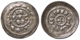 Enrico III/IV/V di Franconia (1039-1125) - Denaro scodellato - MIR 46/1 C 0,98 grammi.
qSPL