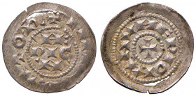 Monetazione comunale - A nome dell'Imperatore Enrico (1152-1198) - Denaro terzolo scodellato - MIR 52/1 C 0,68 grammi.
SPL