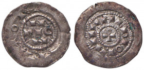 Monetazione comunale - A nome dell'Imperatore Enrico (1152-1198) - Denaro terzolo scodellato - MIR 52/4 C 0,71 grammi. Minime ossidazioni verdi.
qSPL
