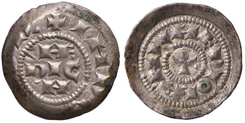 Monetazione comunale - A nome dell'Imperatore Enrico (1152-1198) - Denaro terzol...