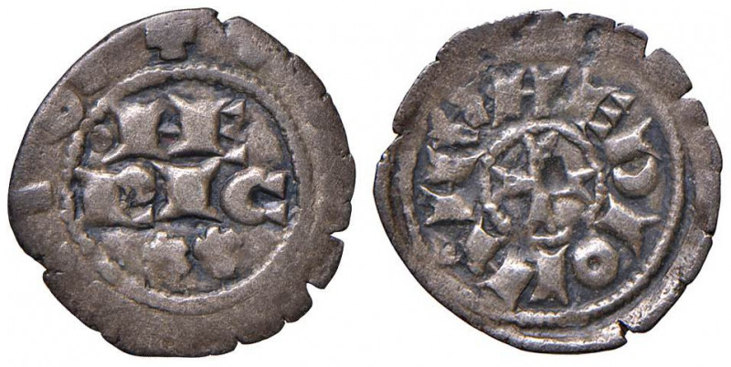Monetazione comunale - A nome dell'Imperatore Enrico (1218-1250) - Denaro terzol...