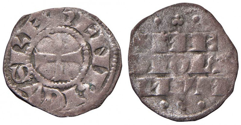 Enrico VII di Lussemburgo (1310-1313) - Denaro imperiale - MIR 74 RR 0,74 grammi...