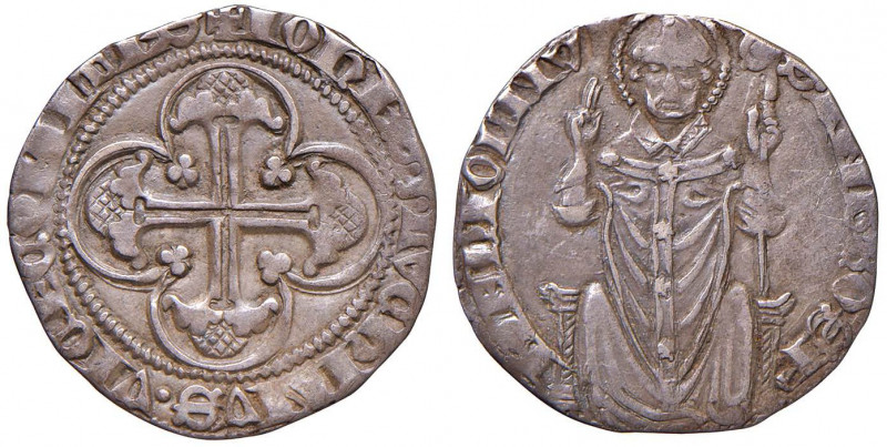 Luchino e Giovanni Visconti (1339-1349) - Grosso da 2 Soldi - MIR 94/1 C 2,40 gr...