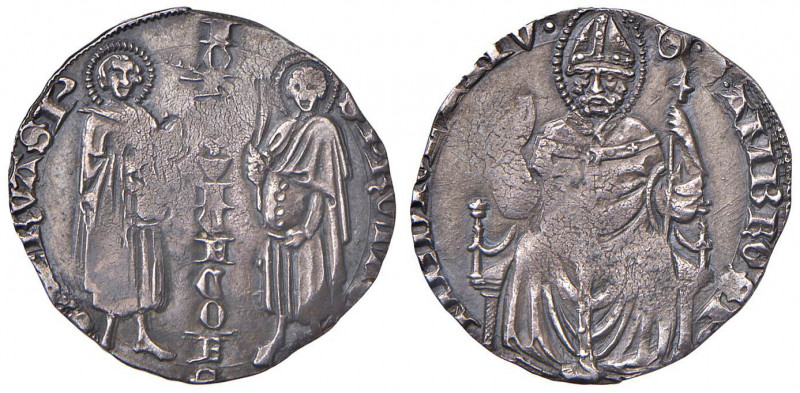 Giovanni Visconti (1349-1354) - Grosso da 2 Soldi - MIR 97 RR 2,72 grammi. Schia...