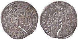 Barnabò e Galeazzo II Visconti (1355-1378) - Grosso da 2 Soldi - MIR 102/1 C 2,40 grammi. Frattura del tondello.
BB-SPL