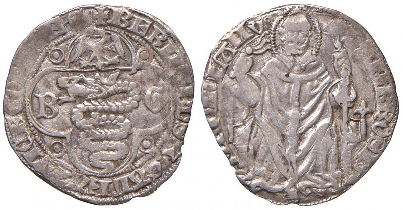 Barnabò e Galeazzo II Visconti (1355-1378) - Pegione - MIR 104/2 RR 2,48 grammi....