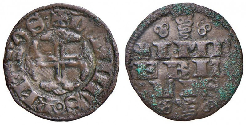 Barnabò Visconti (1378-1385) - Denaro imperiale - MIR 115 NC 0,68 grammi. Ossida...