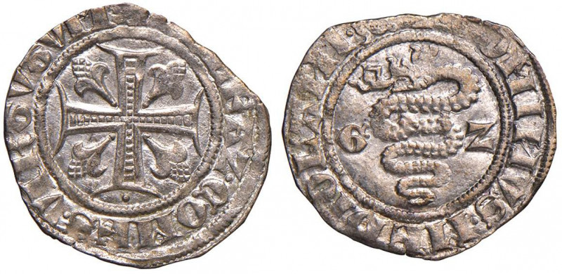 Gian Galeazzo Visconti (1385-1402) - Sesino - MIR 125 C 1,07 grammi. Esemplare d...