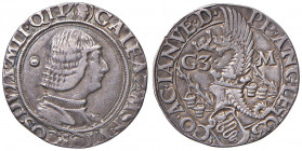 Galeazzo Maria Sforza (1468-1476) - Testone - MIR 201/2 C 8,06 grammi.
BB-SPL