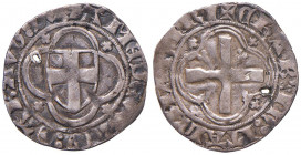 Amedeo VIII (1391-1416) - Mezzo grosso chiablese quarto tipo - MIR 115 d NC 1,84 grammi. Foro.
BB