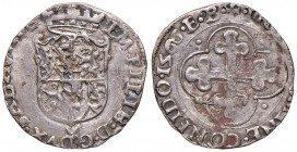 Emanuele Filiberto - Duca (1553-1580) - Soldo 1566 secondo tipo (Chambery) - MIR 534 q NC 1,88 grammi.
BB+